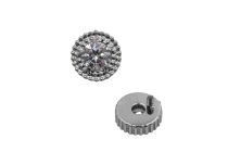 bijou threadless 0.9 mm motif rond blanc