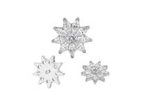 Accessoire interne Titane motif Fleur strass blanc