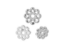 Accessoire interne Titane motif fleur avec strass blanc