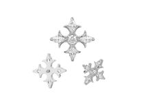 Accessoire interne Titane motif croix strass blanc