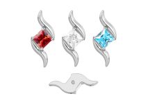 Steel Blue White Strass Thimble | Itc