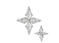 Accessoire interne Titane  0.9 motif etoile strass blanc