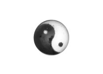 Screwable steel ball with Yin Yang pattern | Itc