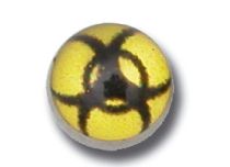 Screwable Steel Ball with Biological Danger pattern | Itc