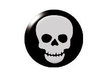 Steel Ball Push Clip Skull motif | Itc