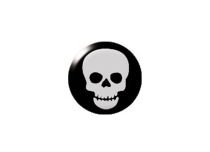 Steel Ball Push Clip Skull motif | Itc