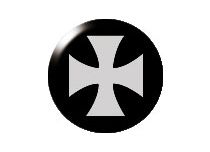 Steel Ball Push Clip Templar Cross | Itc