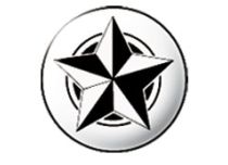 Steel Ball Push Clip Star motif Black and White | Itc
