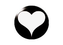 Steel Ball Push Clip White Heart | Itc
