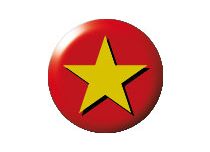 Ball Steel screw motif Star Yellow | Itc