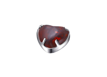 Accessoire threadless titane cœur rouge serti griffé ITC Piercing