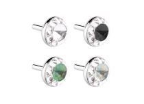 Push Clip Head Steel Multicrystal Colored | Itc