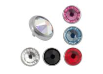 Titanium Disc Internal Screw Colored Crystal | Itc