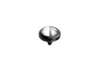 Black Titanium Disc Internal Screw Colored Crystal | Itc