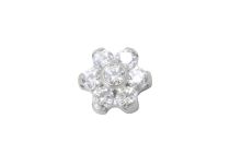 Titanium Disc Internal Screw Colored Strass Flower Design | Itc