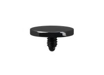 Black Titanium Disc Internal Jewelry Screw 1.6 mm | Itc
