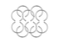 Set of 10 Titanium Rings without Ball | Itc