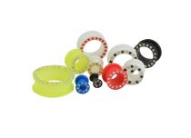 Lot of Flexible Silicone Tunnels with Colorful Strass Mix | Itc