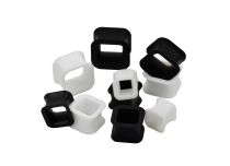 Lot of Flexible Tunnels Silicone Square Black and White | Itc