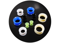 Pack of 10 silicone tunnels in mixed colors and sizes
