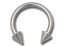 Colorful Titanium Horseshoe with Spikes | Itc