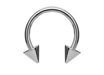 Colorful Titanium Horseshoe with Spikes | Itc