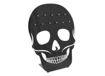 Acrylic skull display 12 jewels for septum 14 x 18 cm