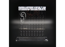 Présentoir acrylique 50 places pour anneaux