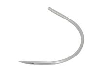 Sterile triple-bevel curved needle