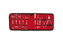 Set of 10 stainless steel piercing pliers