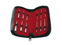 Set of 12 hollow-finish insertion rods from 1.2 to 11mm