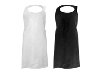 Black or white plastic apron 100 pcs.