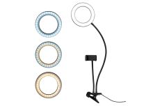 64 leds circular lamp on clamp & smartphone holder SLR-16 BC | DÖRR